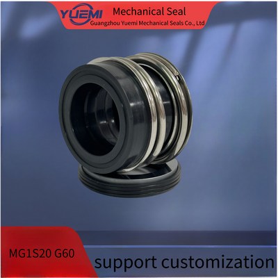 MG1S20 rubber bellows mechanical seal single spring unbalance
